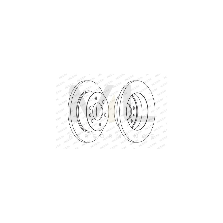 FERODO PREMIER FCR311A Brake Disc Solid | Performance Parts Direct Car Parts