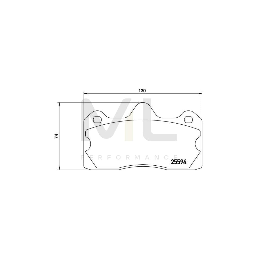 Brembo P 47 002 Brake Pad Set Excl. Wear Warning Contact