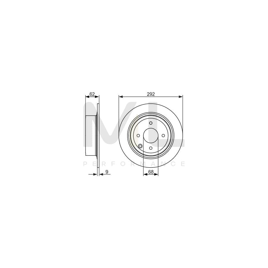 BOSCH 0 986 479 742 Brake Disc Solid, Coated | Performance Parts Direct Car Parts