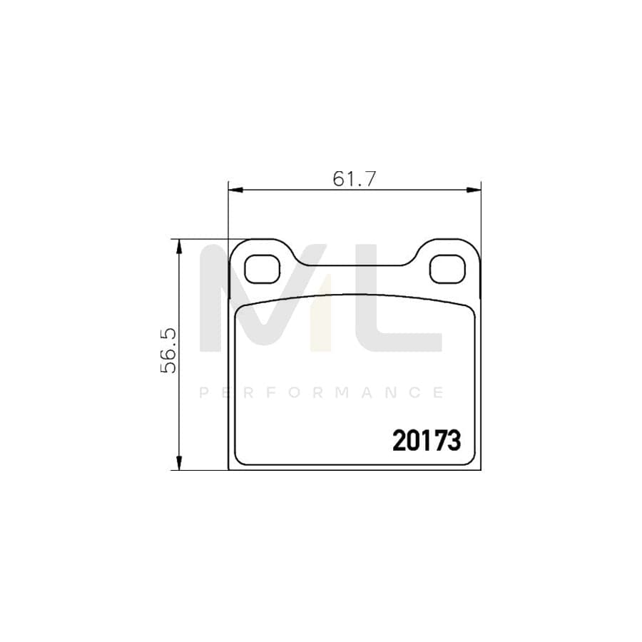 TEXTAR 2017301 Brake pad set not prepared for wear indicator