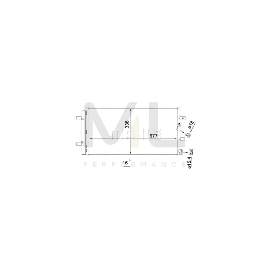 MAHLE ORIGINAL AC 102 000S Air conditioning condenser with dryer | Performance Parts DirectCar Parts