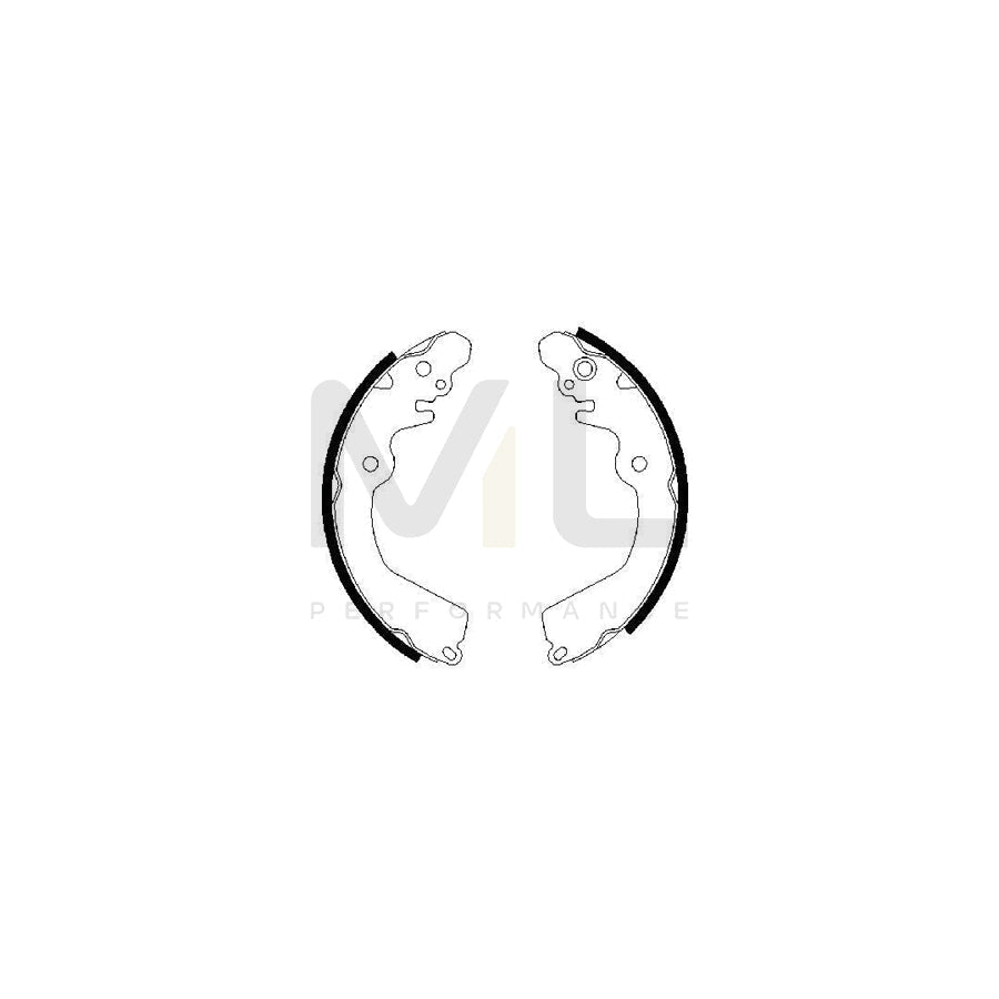 BOSCH 0 986 487 451 Brake Shoe Set | Performance Parts Direct Car Parts