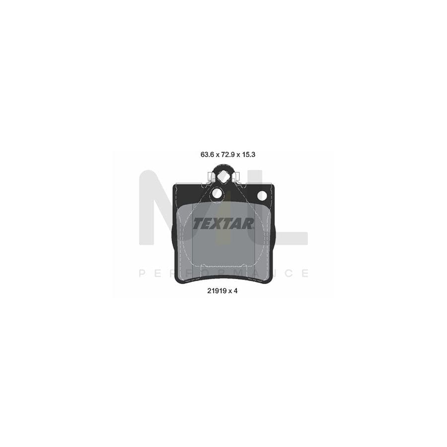 TEXTAR epad 2191981 Brake pad set not prepared for wear indicator