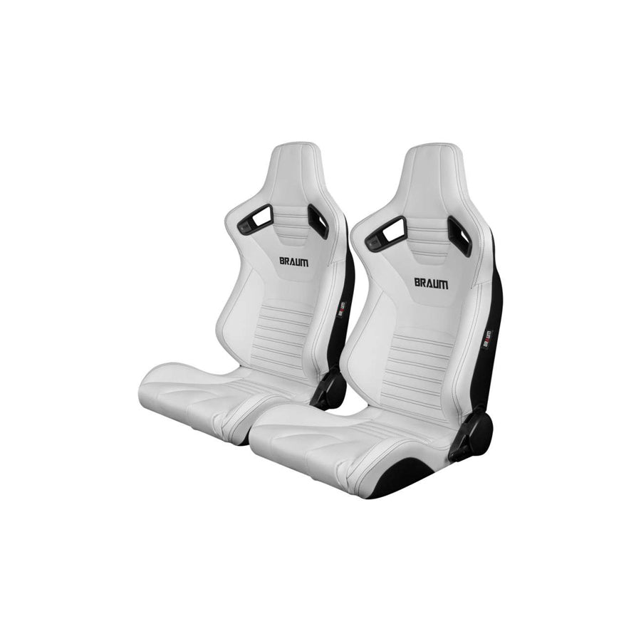 BRAUM Elite-X Series Racing Seats (White Leatherette) – Pair |
