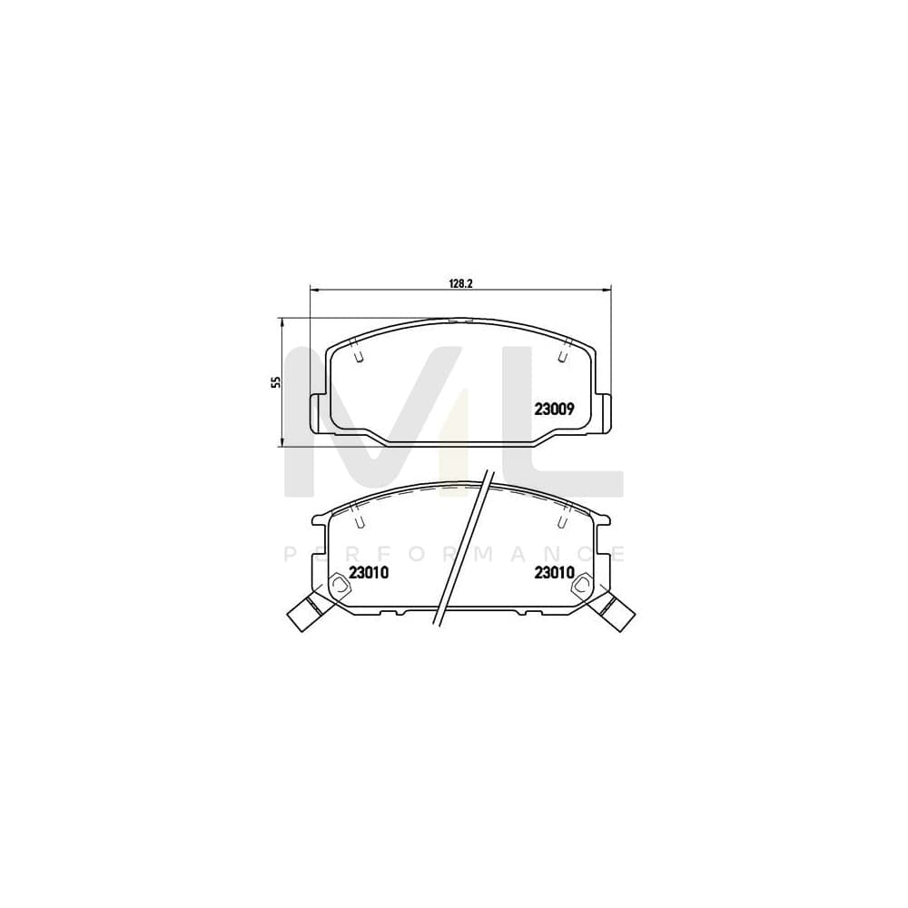 Brembo P 83 031 Brake Pad Set With Acoustic Wear Warning