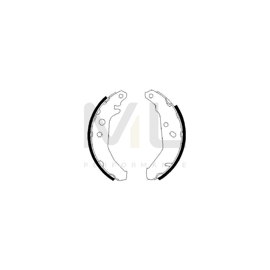 BOSCH 0 986 487 228 Brake Shoe Set for FORD FIESTA | Performance Parts Direct Car Parts