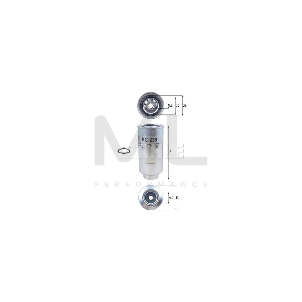 MAHLE ORIGINAL KC 239D Fuel filter Spin-on Filter | Performance Parts DirectCar Parts
