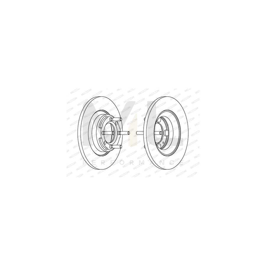 FERODO DDF1724-1 Brake Disc Vented | Performance Parts Direct Car Parts
