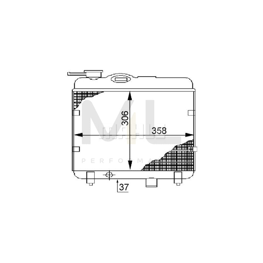 MAHLE ORIGINAL CR 145 000S Engine radiator with bolts/screws, Mechanically jointed cooling fins, Manual Transmission | Performance Parts DirectCar Parts