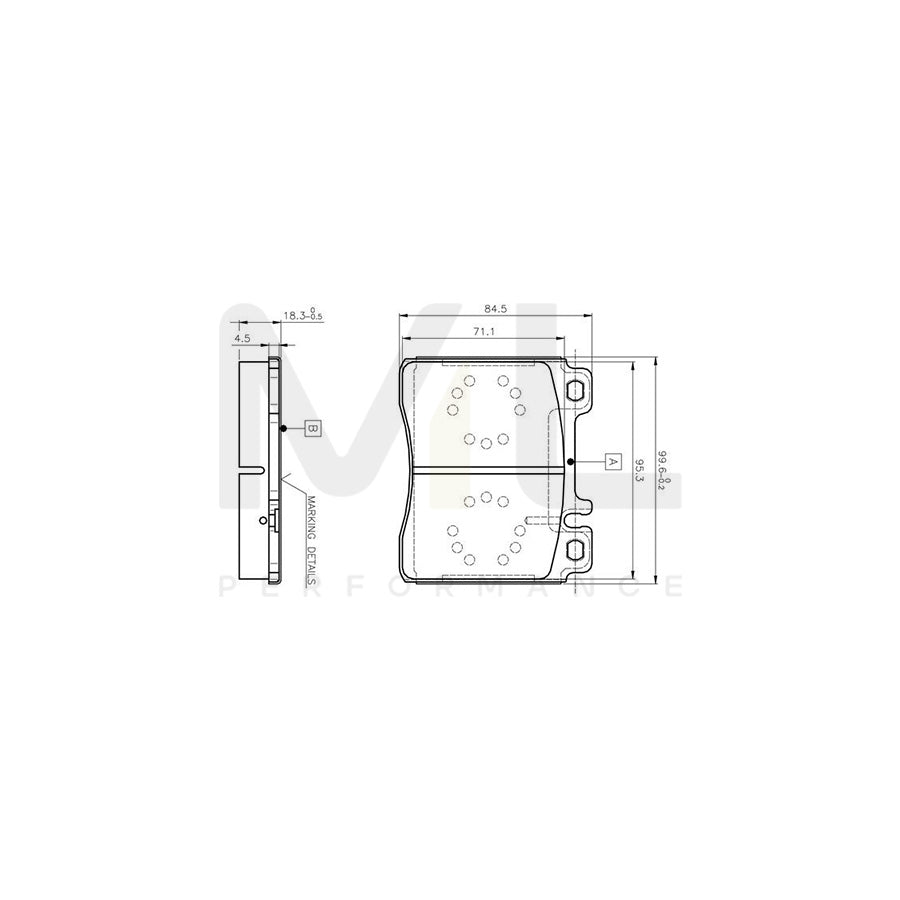 Bosch 0986Tb2023 Brake Pad Set Excl. Wear Warning Contact | Performance Parts Direct Car Parts