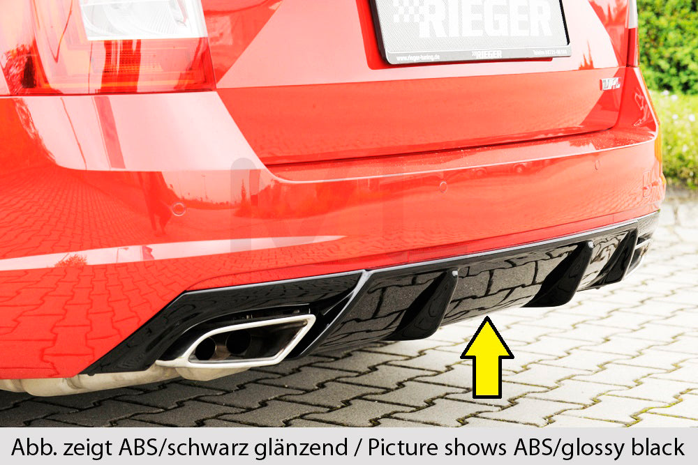 Rieger 00079016 Skoda 5E Octavia RS Rear Diffuser - Matte Black