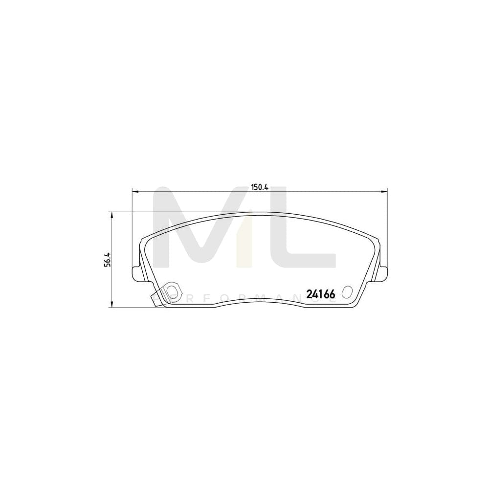 Brembo P 11 019 Brake Pad Set With Acoustic Wear Warning
