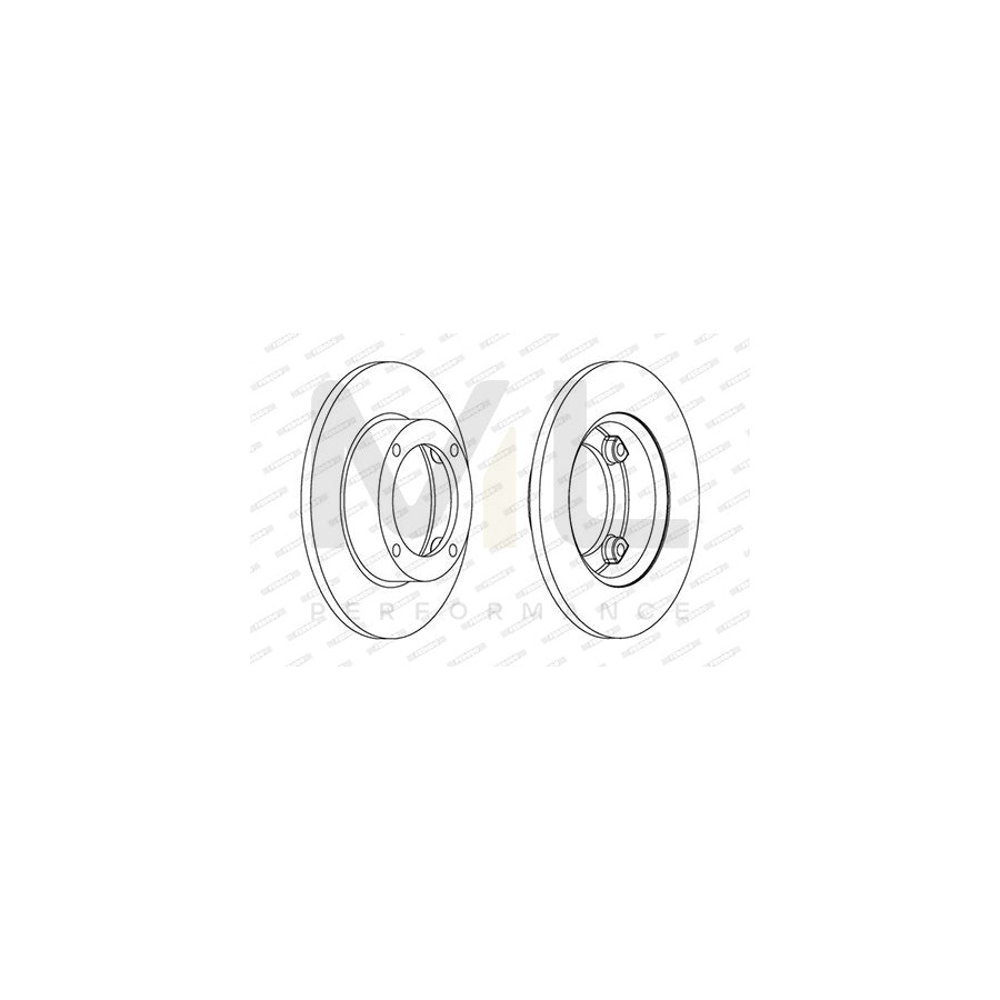 FERODO DDF1708C-1 Brake Disc Vented, Coated | Performance Parts Direct Car Parts