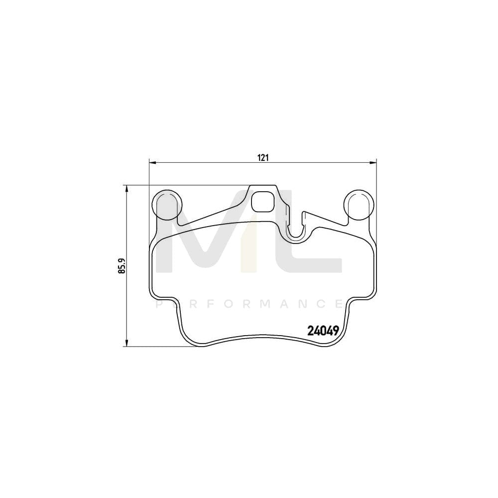 Brembo P 65 015 Brake Pad Set Prepared For Wear Indicator, With Counterweights