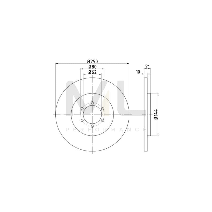 TEXTAR 92013600 Brake Disc Solid, without wheel hub, without wheel studs | Performance Parts Direct Car Parts