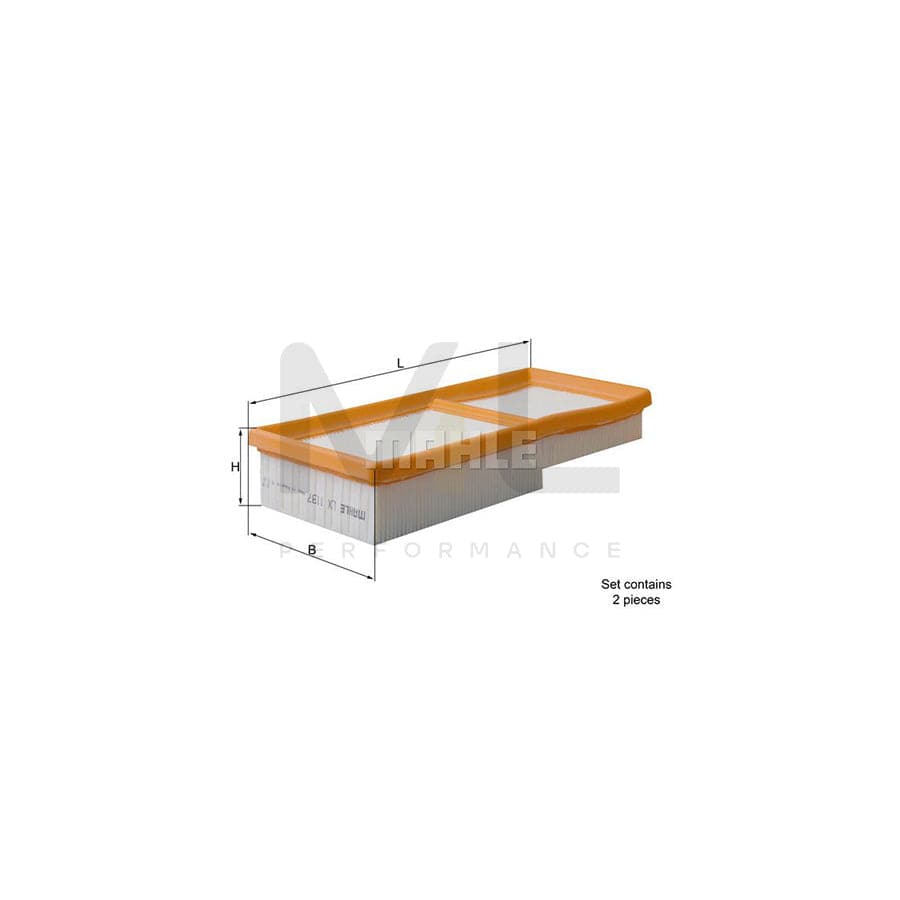 MAHLE ORIGINAL LX 1137/S Air Filter Filter Insert | Performance Parts DirectCar Parts