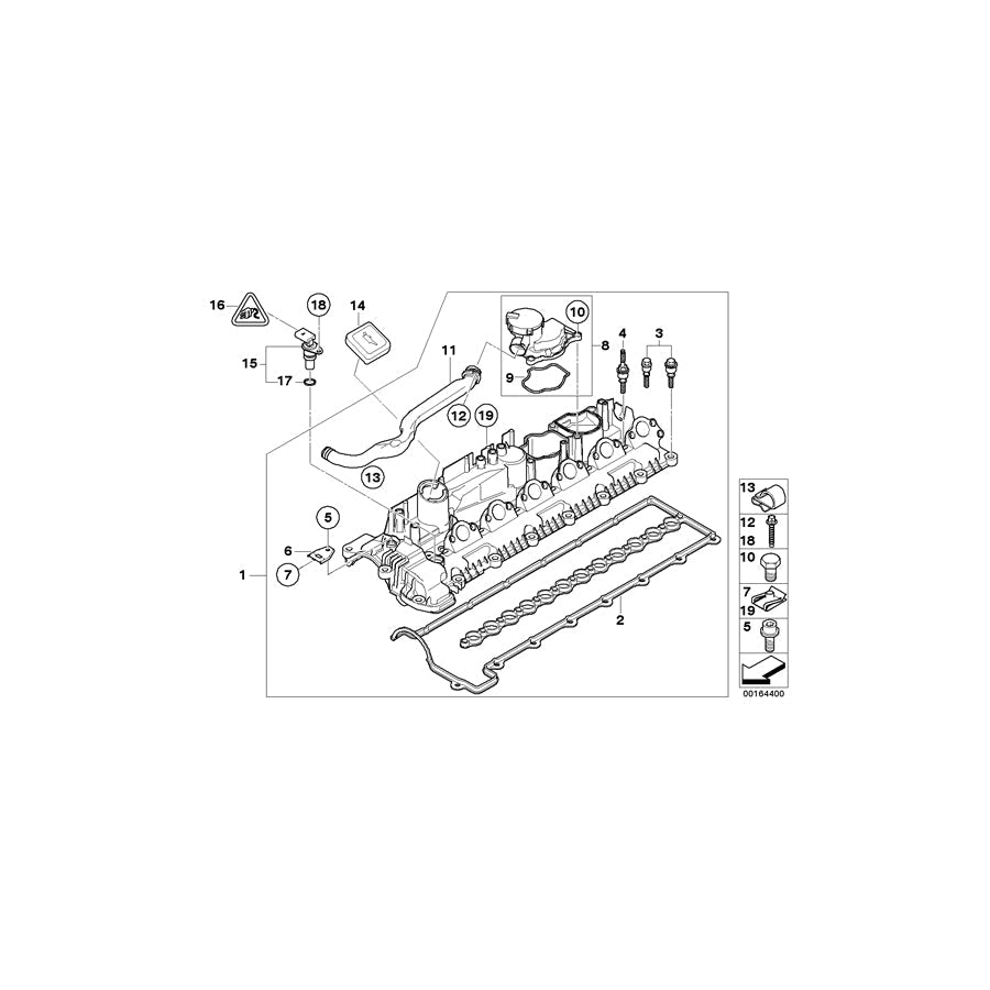 Genuine BMW 11127808000 E64 E92 E71 Cylinder Head Cover (Inc. X5 3.0sd, X6 35dX & X3 3.0d) |