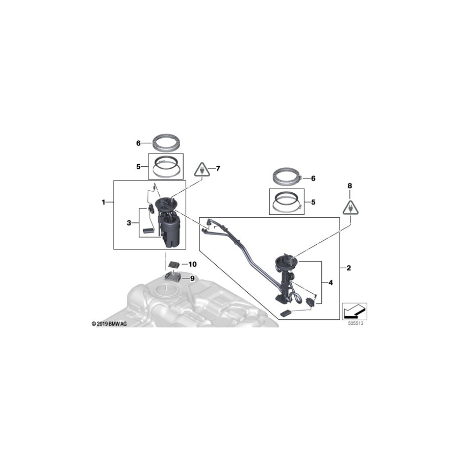 Genuine BMW 16117324297 F15 F16 Delivery Unit With In-Tank Pump, Right (Inc. X6 30dX, X6 M50dX & X5 30dX) |