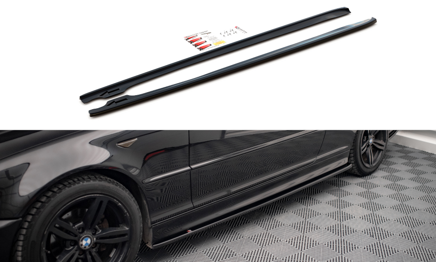 Maxton Design BMW Series 3 E46 M-Pack Coupe Side Skirts Diffusers V.2