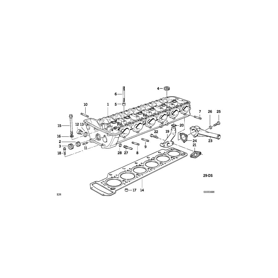 Genuine BMW 11121401352 E34 Gasket Set Cylinder Head Asbestos Free (Inc. M5) |