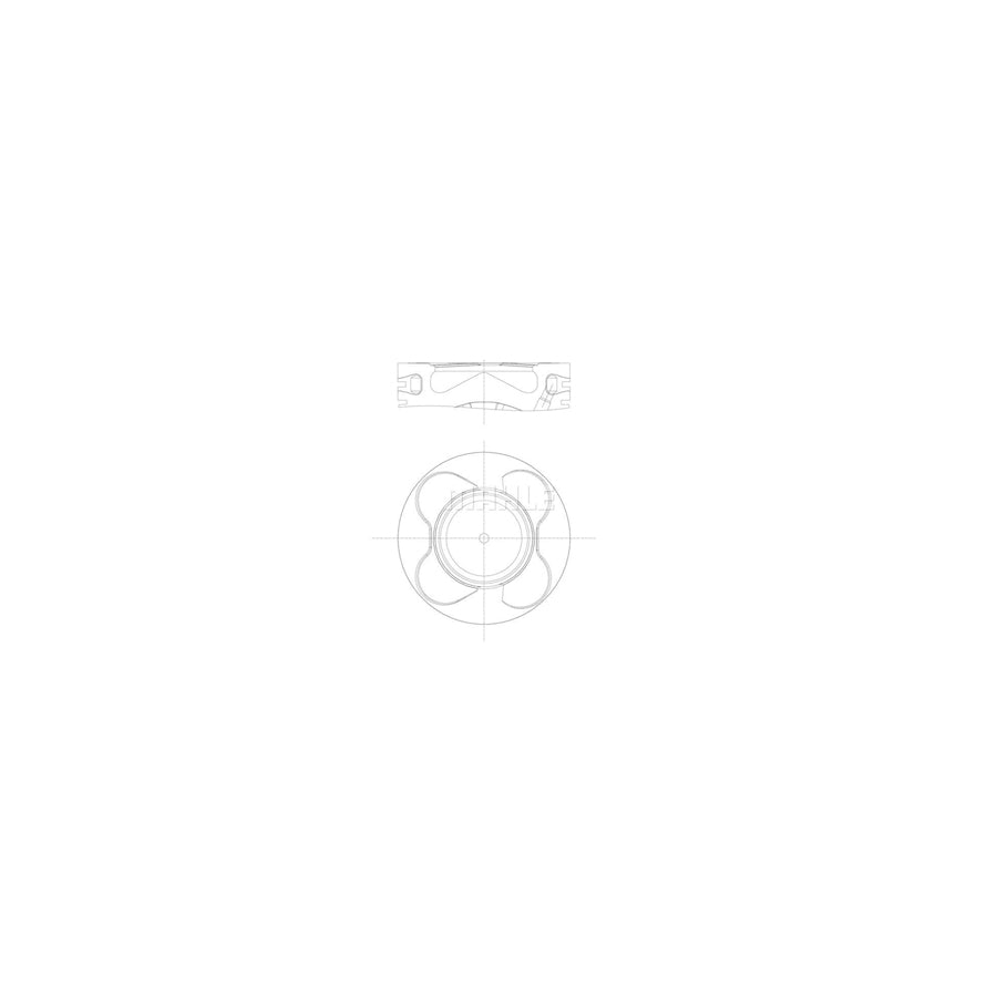 MAHLE ORIGINAL 081 PI 00112 000 Piston 84,0 mm, cooled piston ring carrier, with cooling duct, with piston ring carrier