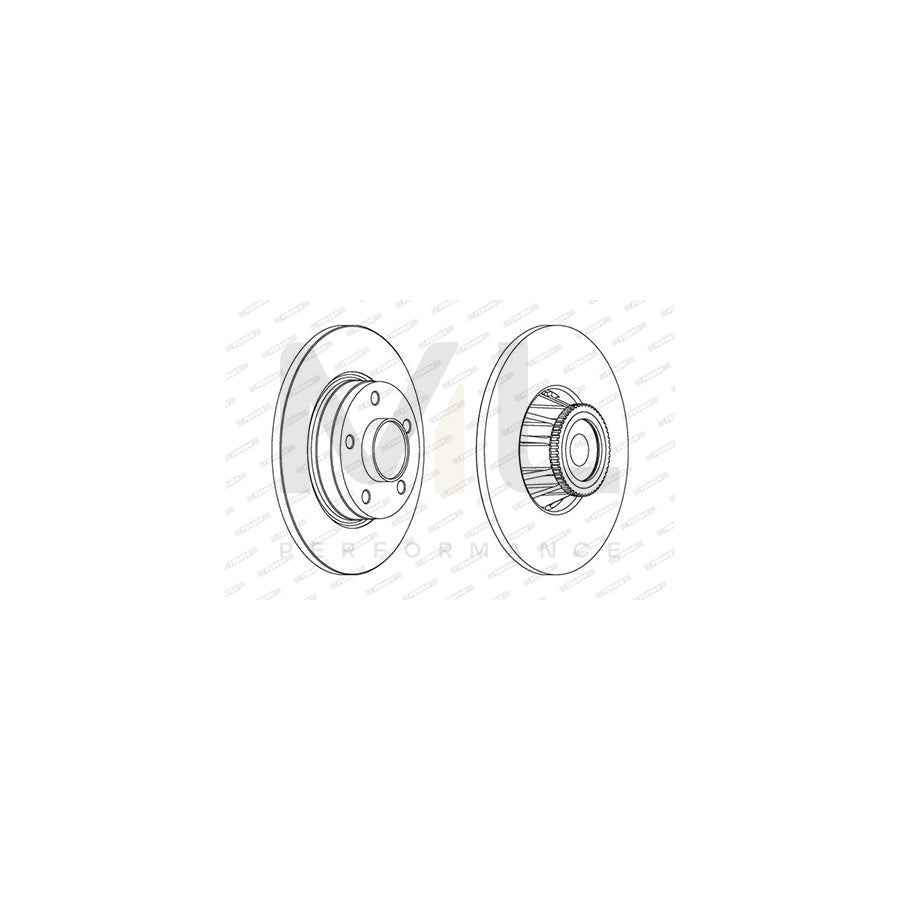 FERODO PREMIER DDF1623-1 Brake Disc Solid, with ABS sensor ring | Performance Parts Direct Car Parts