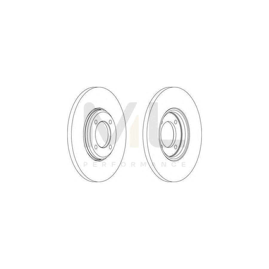 FERODO DDF023-1 Brake Disc Solid | Performance Parts Direct Car Parts