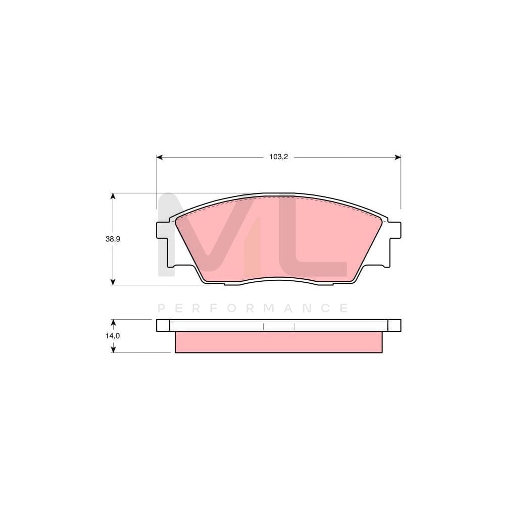 TRW Gdb991 Brake Pad Set For Subaru Rex Not Prepared For Wear Indicator | Performance Parts Direct Car Parts