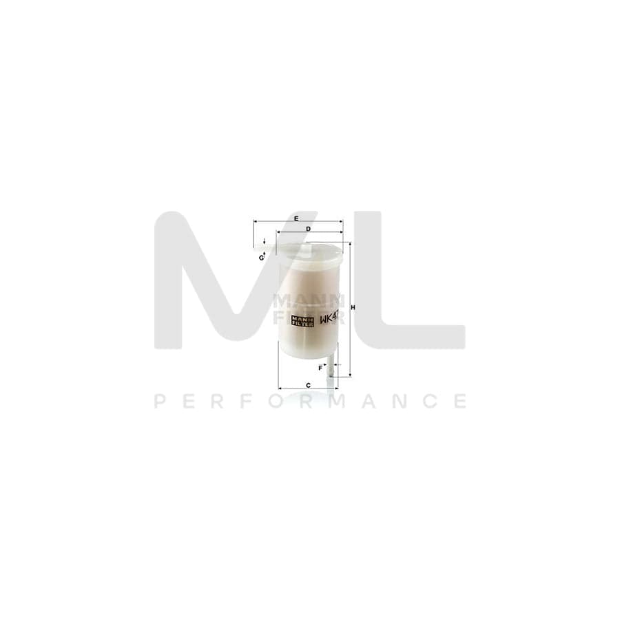 MANN-FILTER WK 47 Fuel filter In-Line Filter