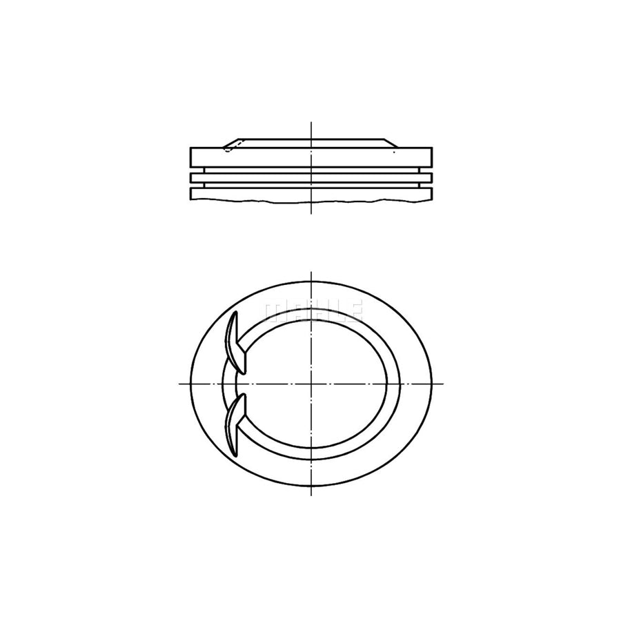 MAHLE ORIGINAL 038 25 02 Piston for VOLVO 960 81,4 mm, without cooling duct