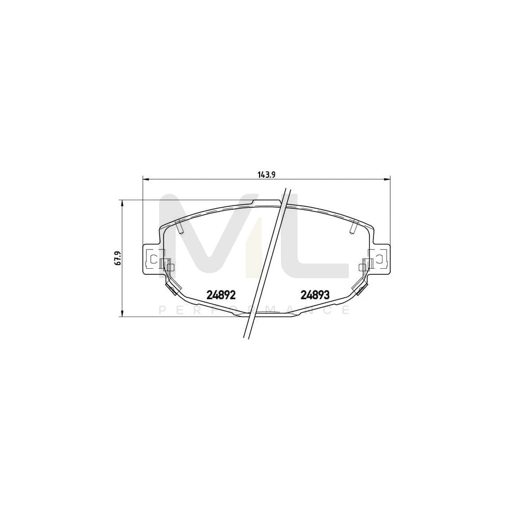 Brembo P 83 104 Brake Pad Set With Acoustic Wear Warning
