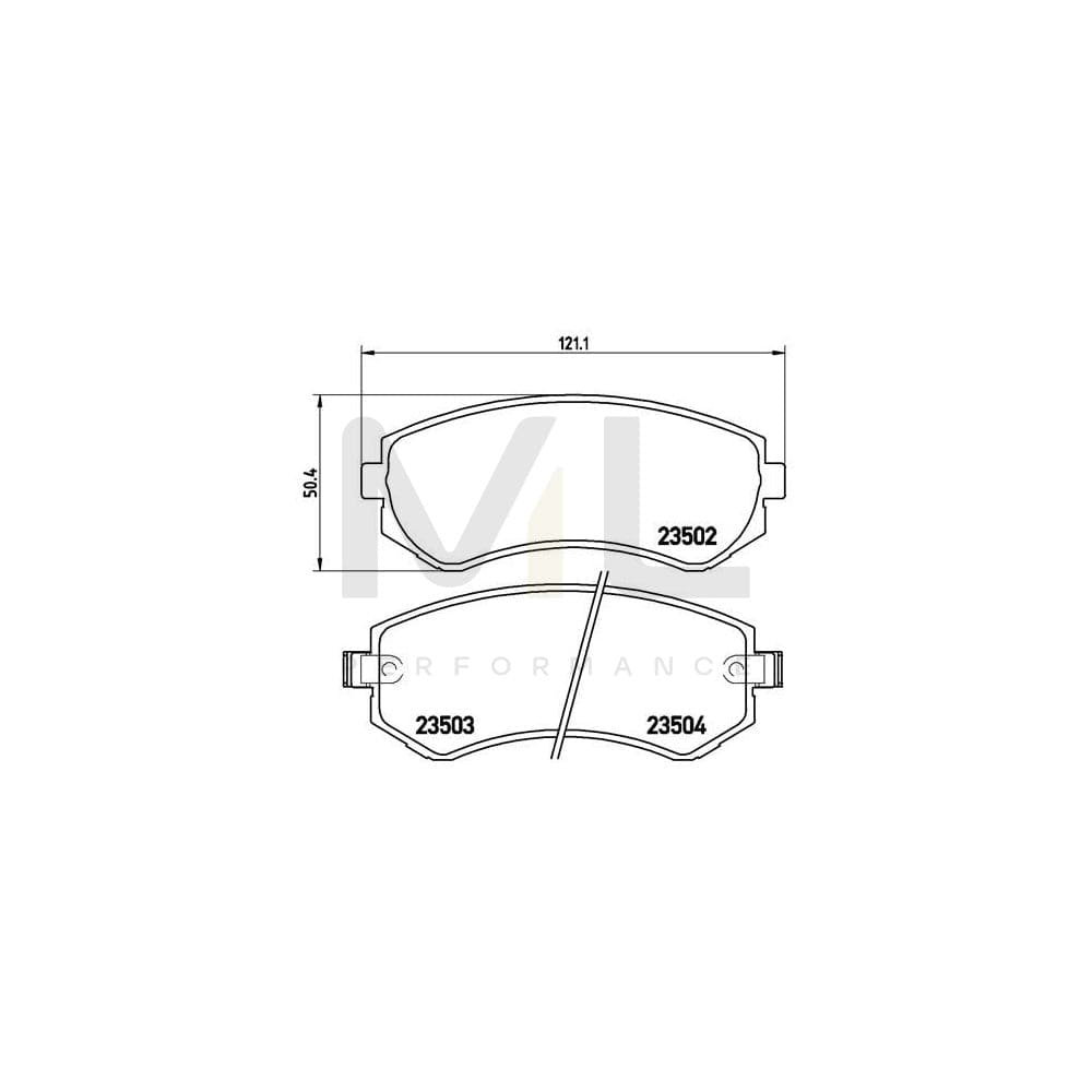 Brembo P 56 039 Brake Pad Set With Acoustic Wear Warning