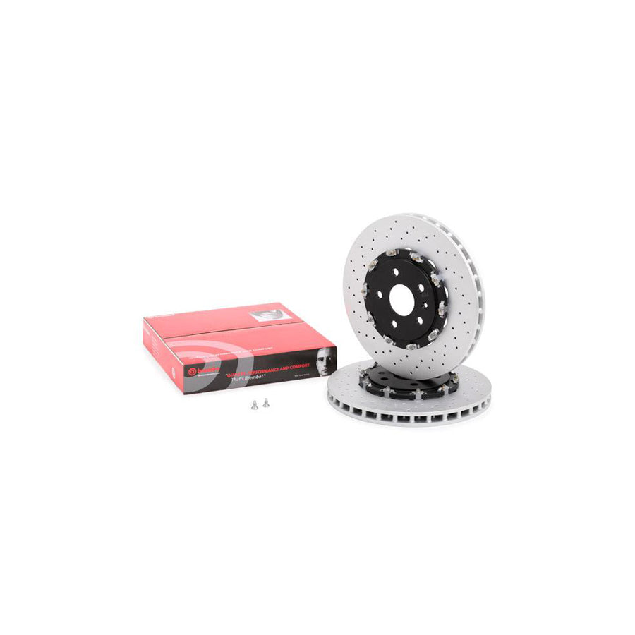 BREMBO TWO PIECE FLOATING DISCS LINE 09 A804 33 Brake Disc Perforated Vented Two piece brake disc Coated High carbon with bolts screws