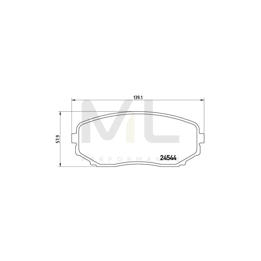 Brembo P 49 040 Brake Pad Set With Acoustic Wear Warning