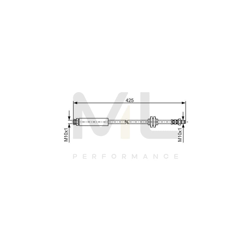 BOSCH 1 987 476 451 Brake Hose 402mm, M10x1 | Performance Parts Direct Car Parts