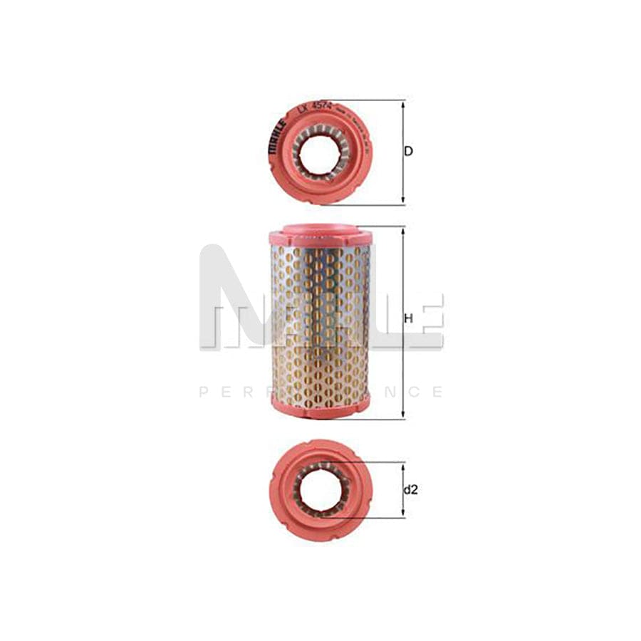 MAHLE ORIGINAL LX 4574 Air Filter Filter Insert | Performance Parts DirectCar Parts
