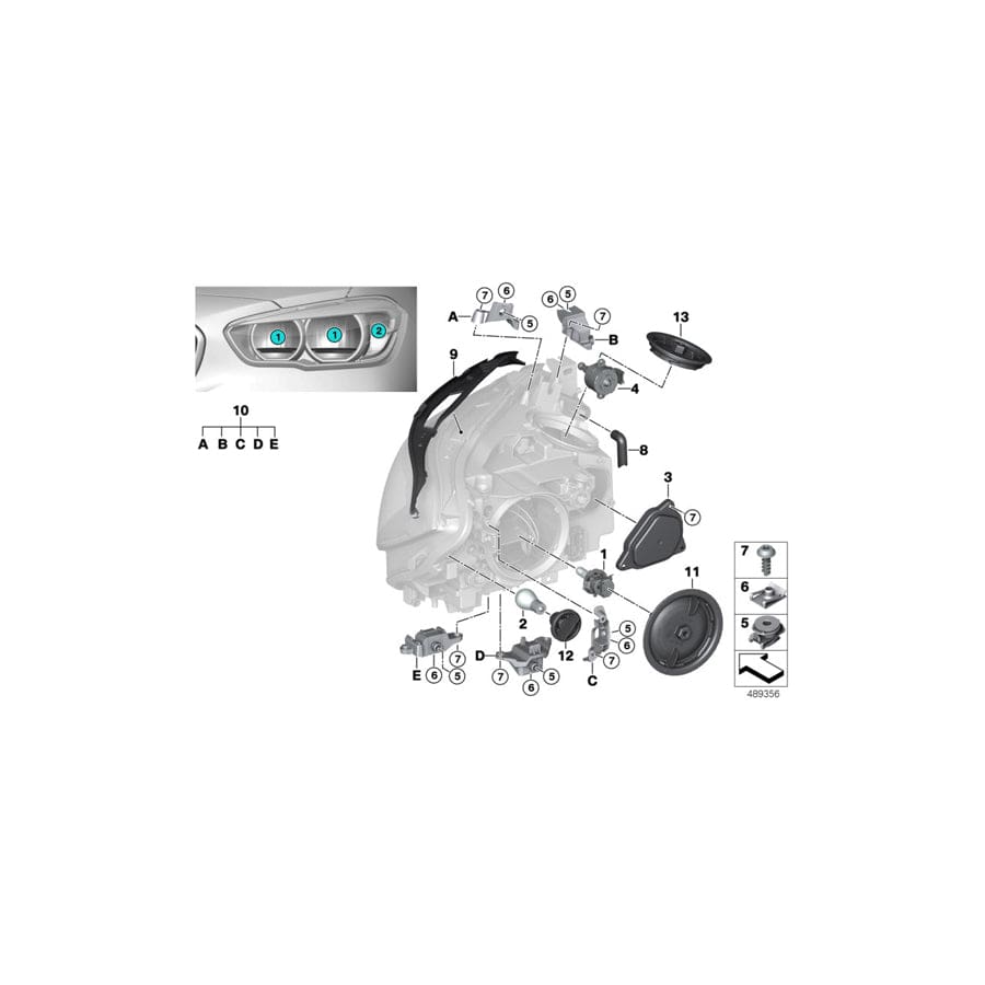 Genuine BMW 63117428426 F31 F20 F21 Repair Kit For Daytime Driving Lights (Inc. 328dX, M135iX & 320i ed)