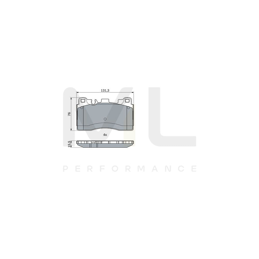 Bosch 0986494989 Brake Pad Set BP1840 | Performance Parts Direct Car Parts