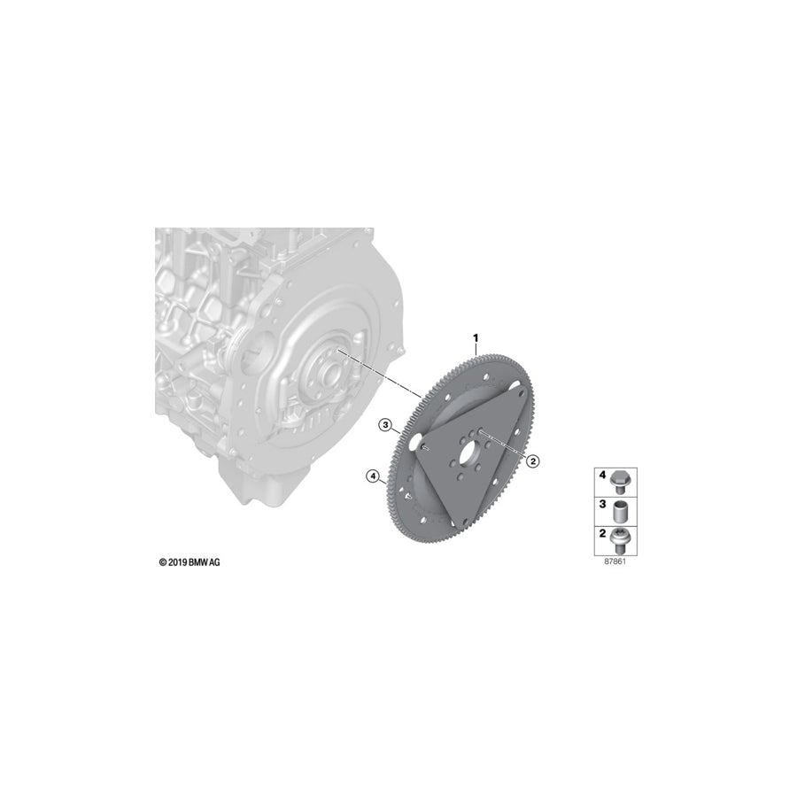 Genuine BMW 11227553157 E92 E91 E71 Flywheel Automatic (Inc. 740i, 335i & 335xi) |