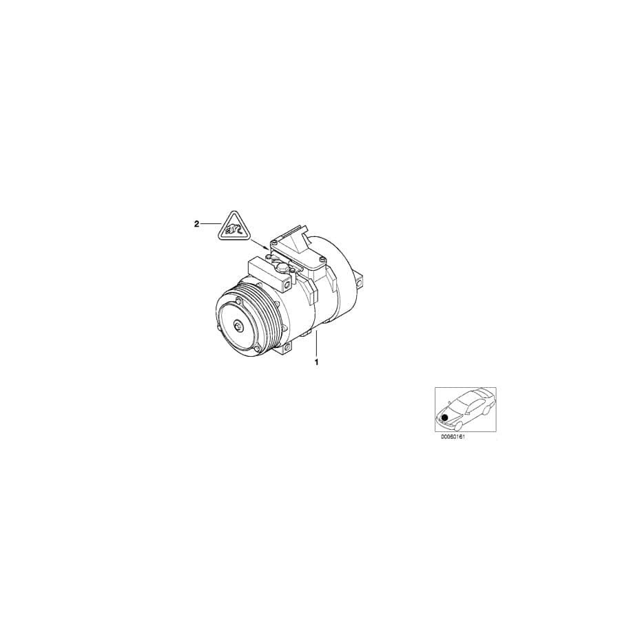 Genuine BMW 64528385920 E39 E38 Exchange Air Conditioning Compressor (Inc. 525tds, 525td & 725tds)