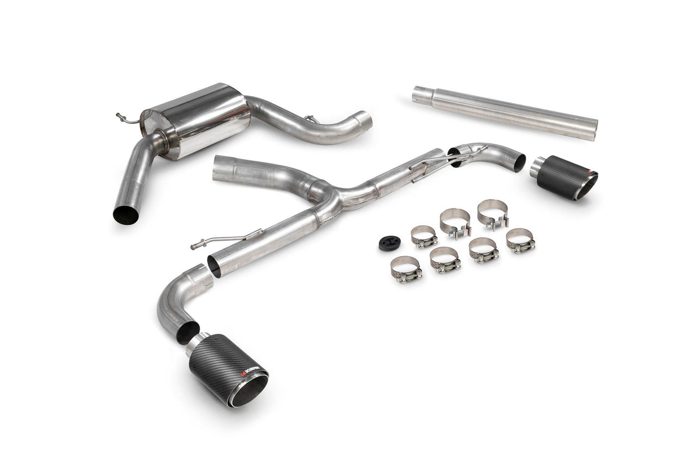 Scorpion SVW072CF VW Scirocco R Resonated Predator Cat-Back Exhaust System
