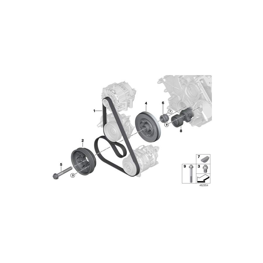 Genuine BMW 11237852253 F91 G14 G11 Vibration Damper (Inc. X5 M50iX, 750iX & 750LiX)