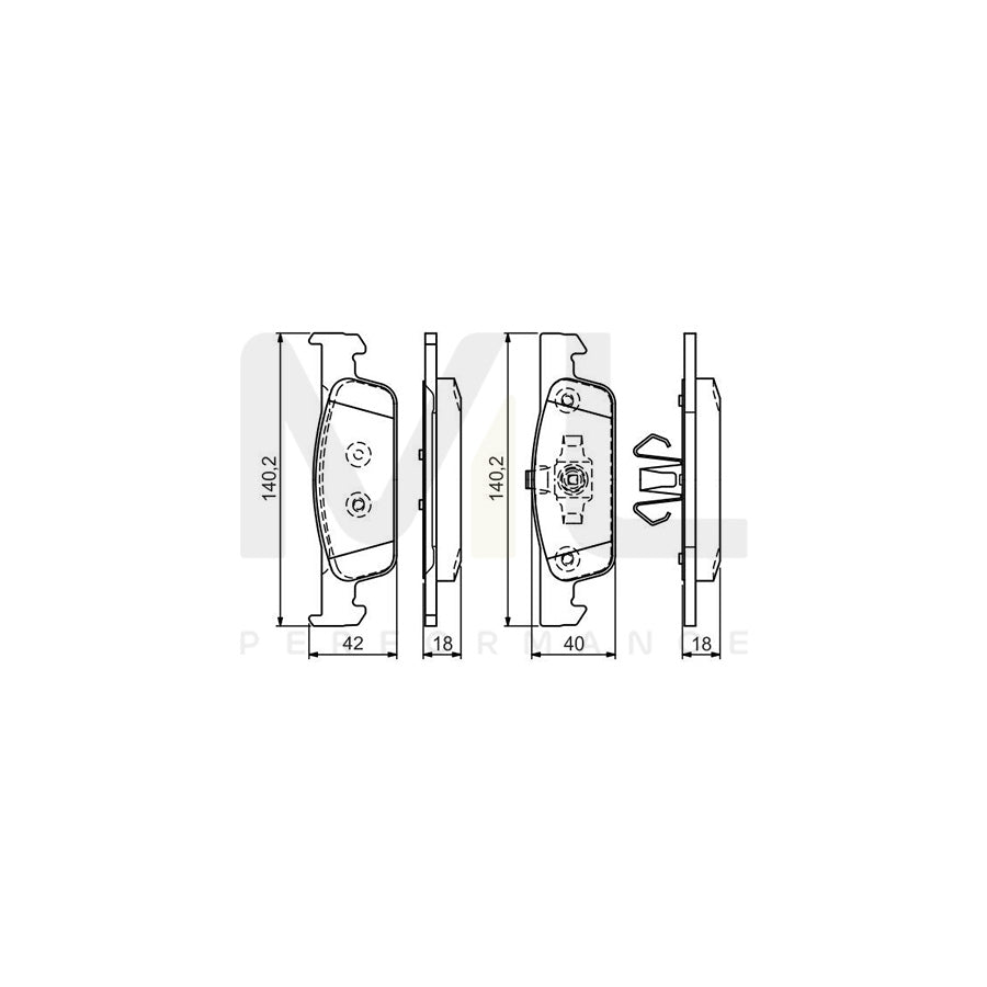 Bosch 0986Tb3172 Brake Pad Set | Performance Parts Direct Car Parts