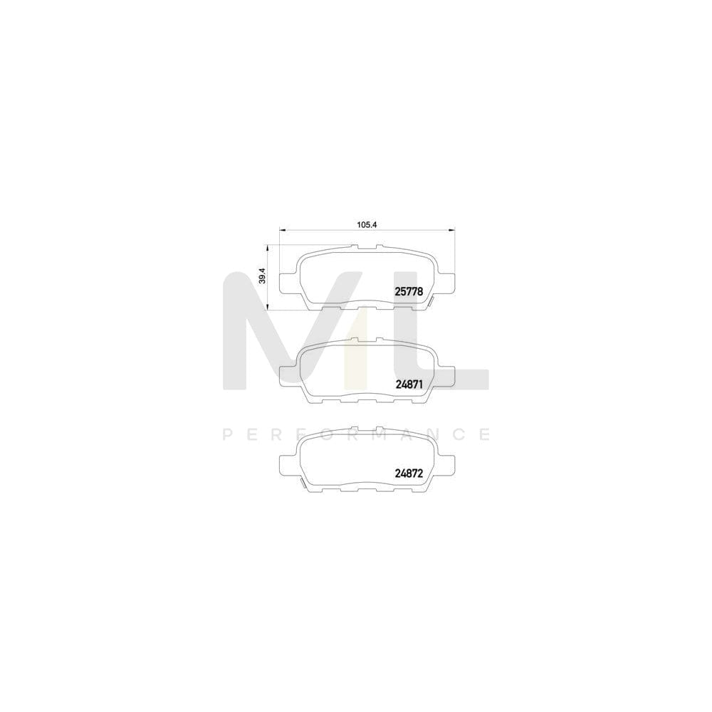 Brembo P 56 087 Brake Pad Set With Acoustic Wear Warning