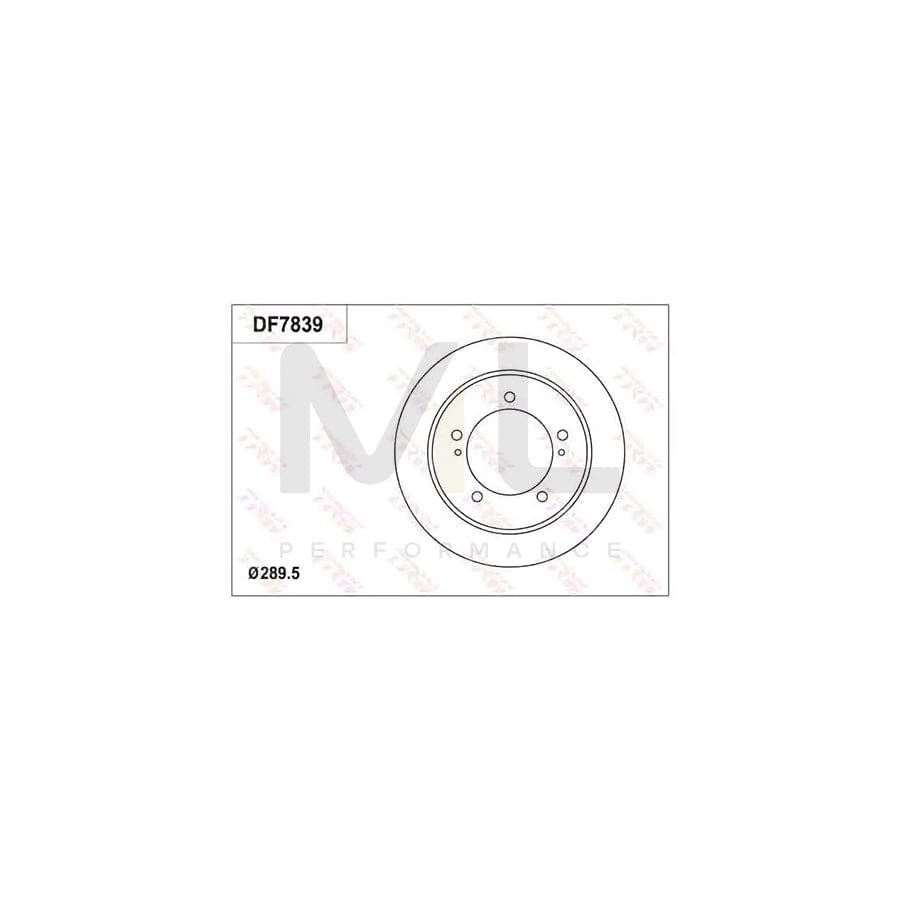 TRW DF7839 Brake Disc for SUZUKI JIMNY Solid, Painted | Performance Parts Direct Car Parts