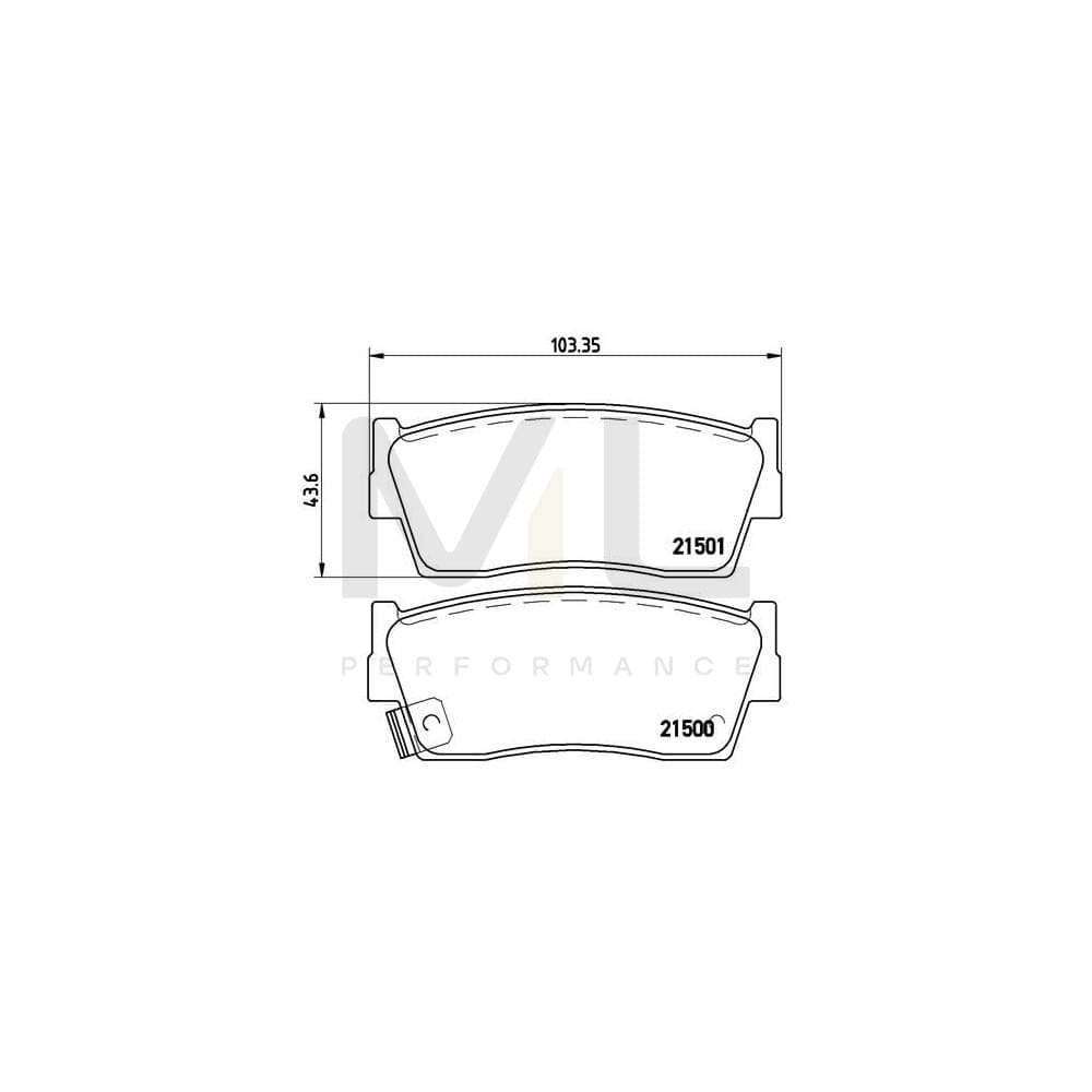 Brembo P 79 006 Brake Pad Set With Acoustic Wear Warning
