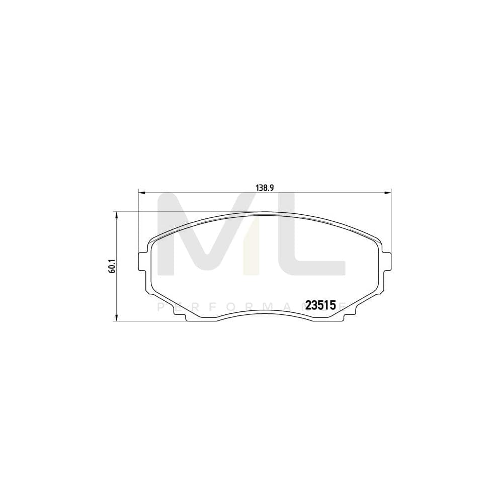 Brembo P 49 028 Brake Pad Set With Acoustic Wear Warning
