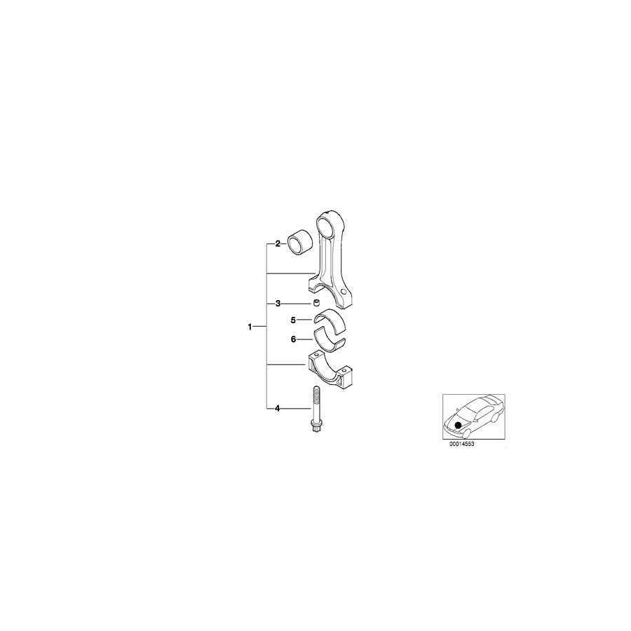 Genuine BMW 11247791792 E61 E46 E53 Connecting Rod Bush (Inc. 330xd, 530d & 320d)