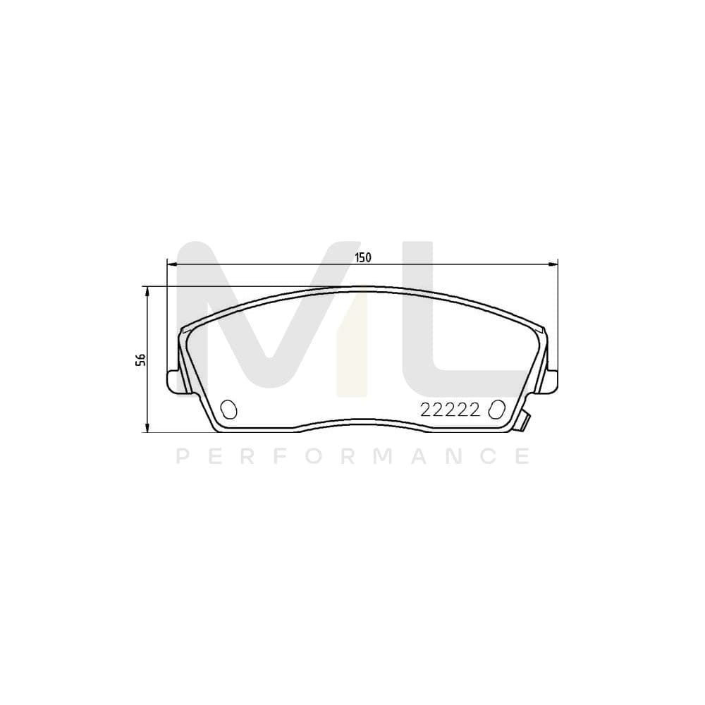 Brembo P 11 041 Brake Pad Set With Acoustic Wear Warning