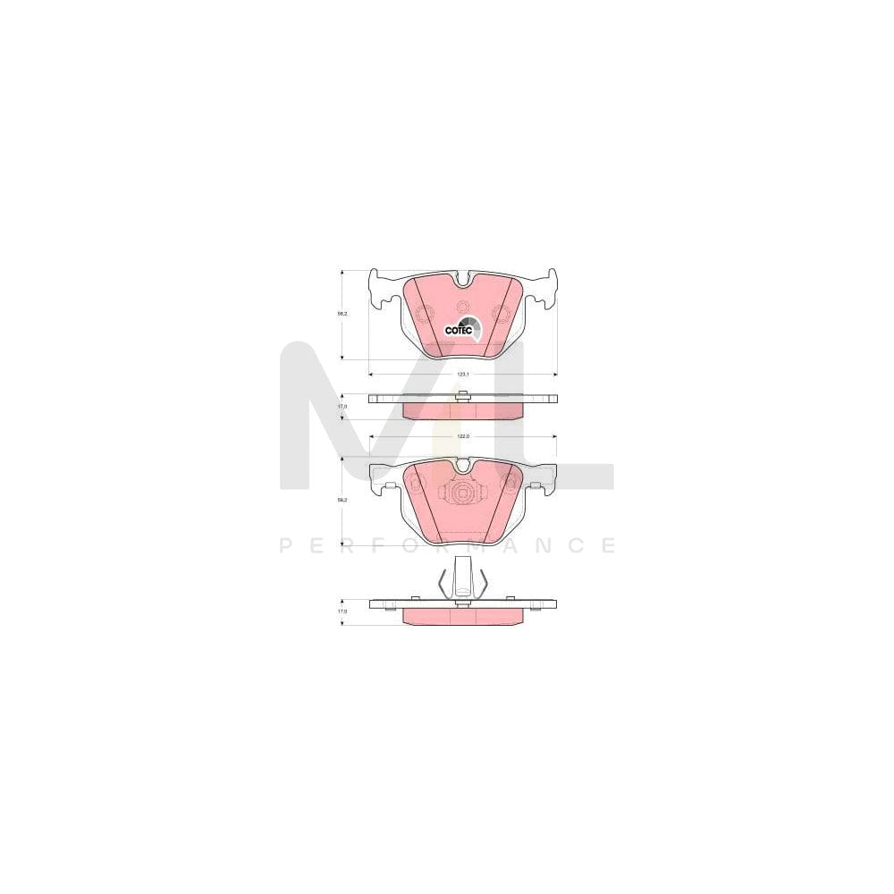 TRW Cotec Gdb1499 Brake Pad Set For Bmw 7 (E65, E66, E67) Prepared For Wear Indicator | Performance Parts Direct Car Parts